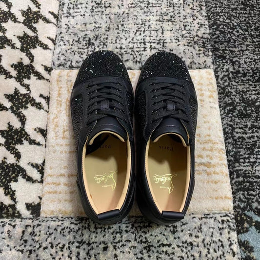 Christian Louboutin Full Black Diamonds Low