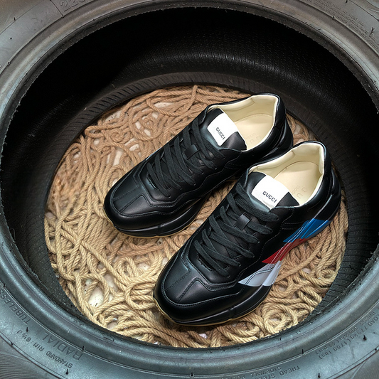 Gucci Rython Black 3 Stripes