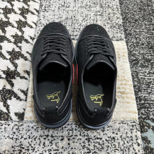 Christian Louboutin Black Shiny Low