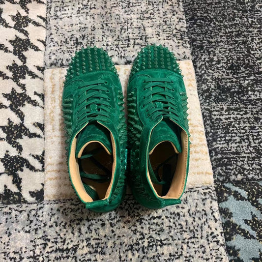 Christian Louboutin Green Velvet High