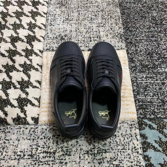 Christian Louboutin Classic Black Leather Low