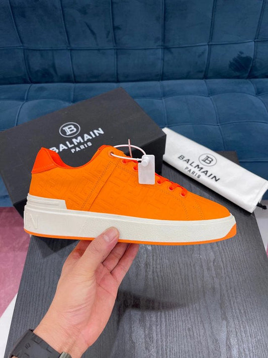 Balmain Casual Leather Orange Pattern