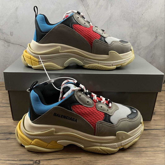 Balenciaga Triple-S Red Blue Beige