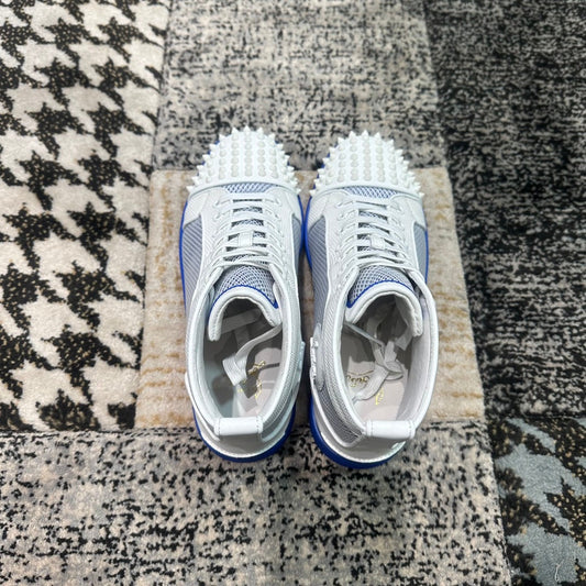 Christian Louboutin Blue / White Spikes High