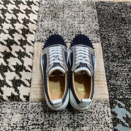 Christian Louboutin Black Spikes Low