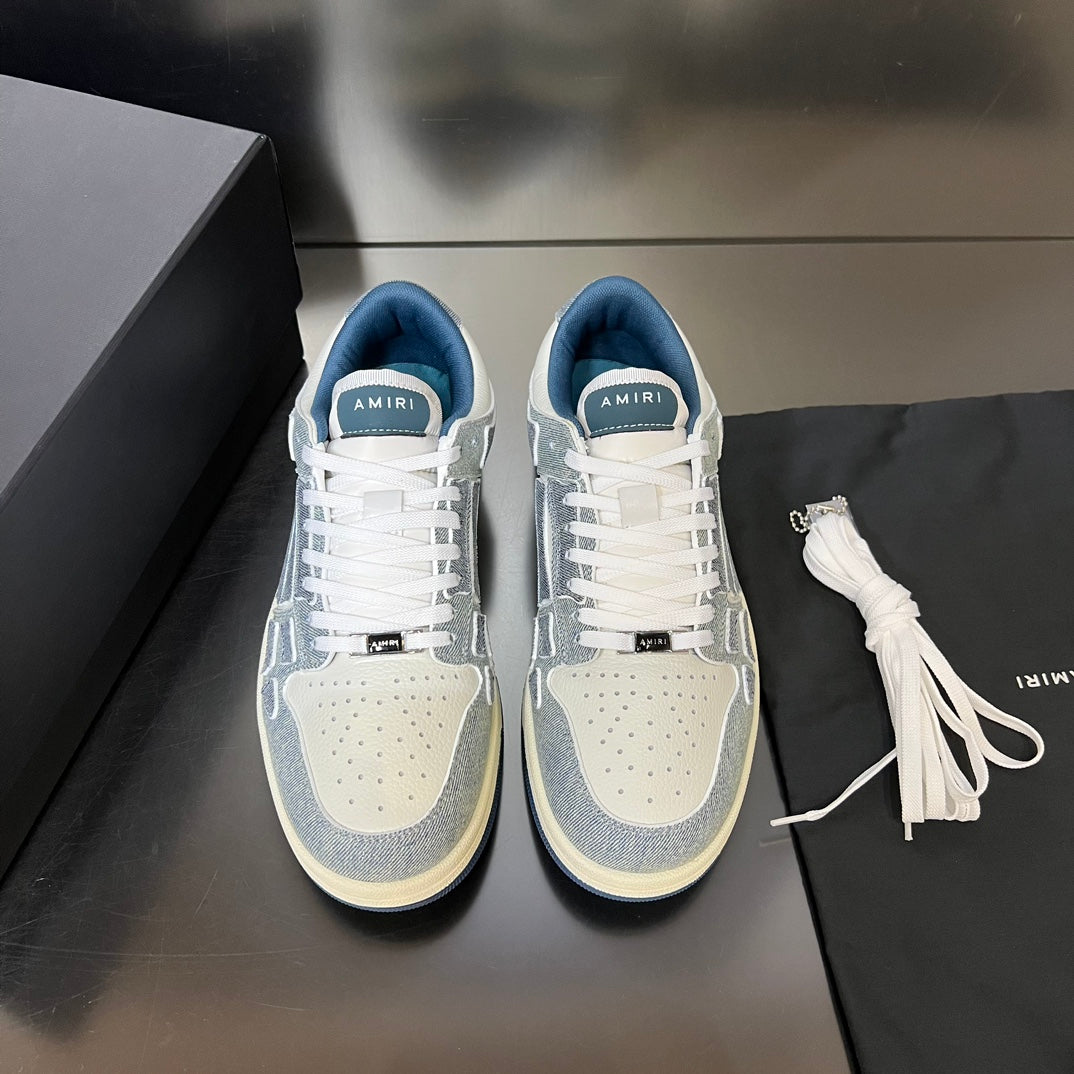 Amiri Skeleton Blue Denim