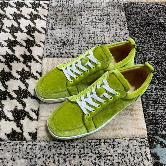 Christian Louboutin Classic Green Velvet Low