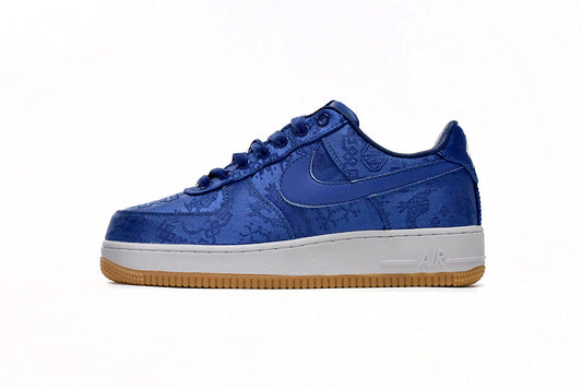 CLOT x Nike Air Force Premium Blue Silk