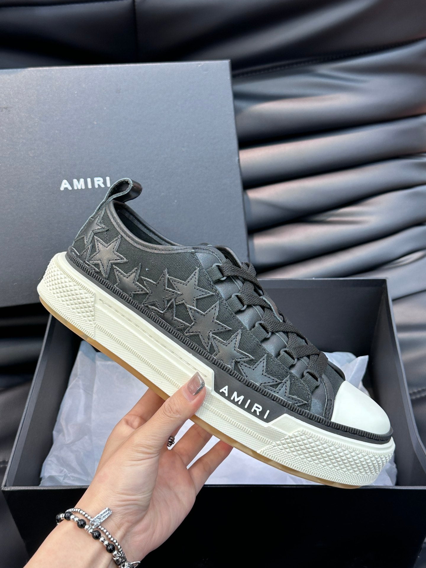 Amiri Black Star Canvas