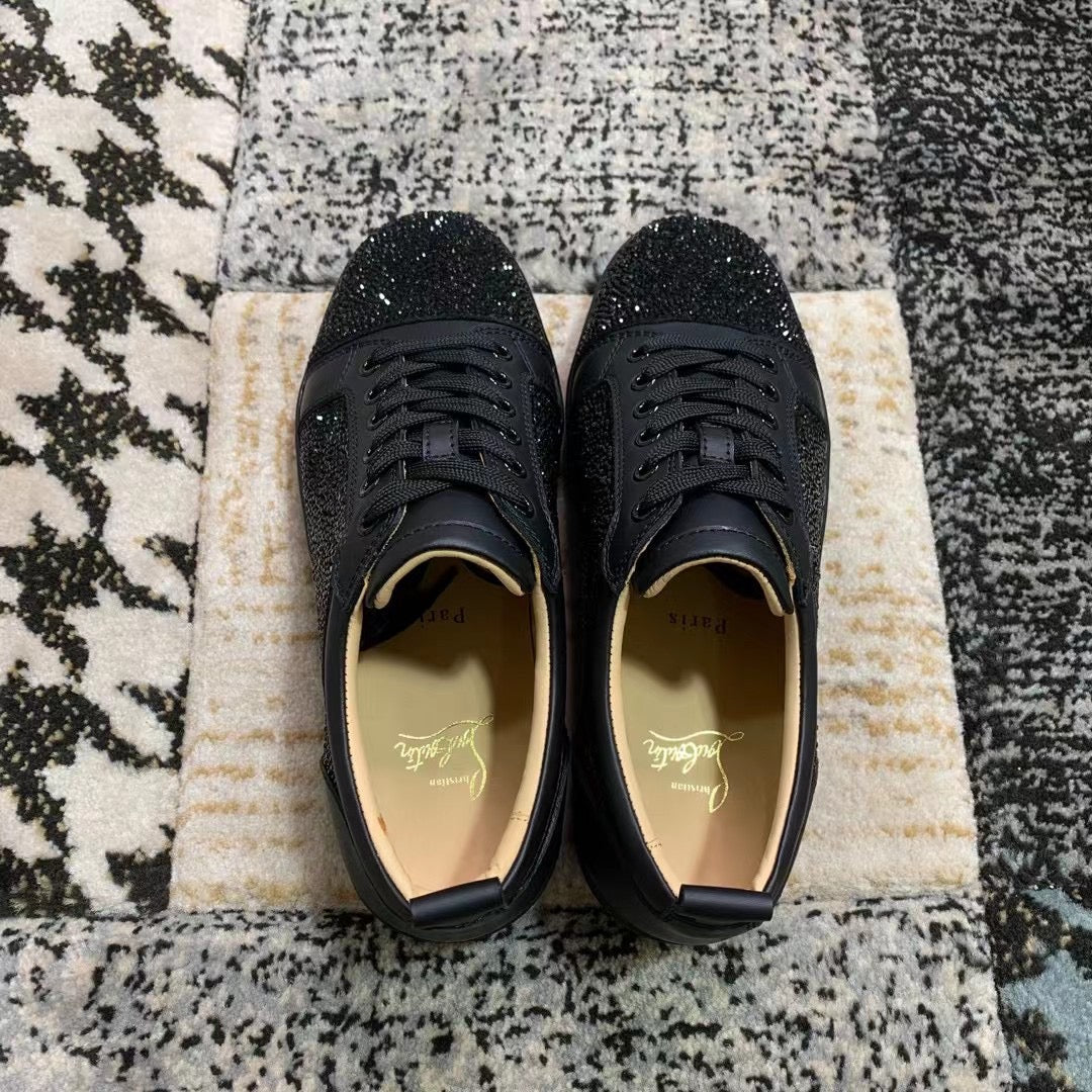 Christian Louboutin Full Black Diamonds Low