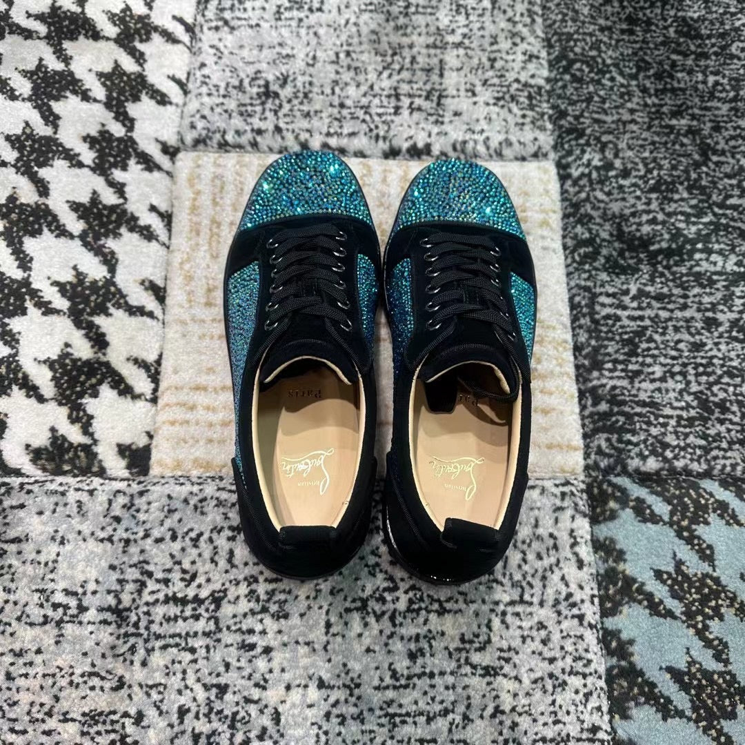Christian Louboutin Turquoise Diamonds Low