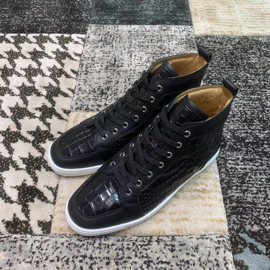 Christian Louboutin Black Snake Skin High