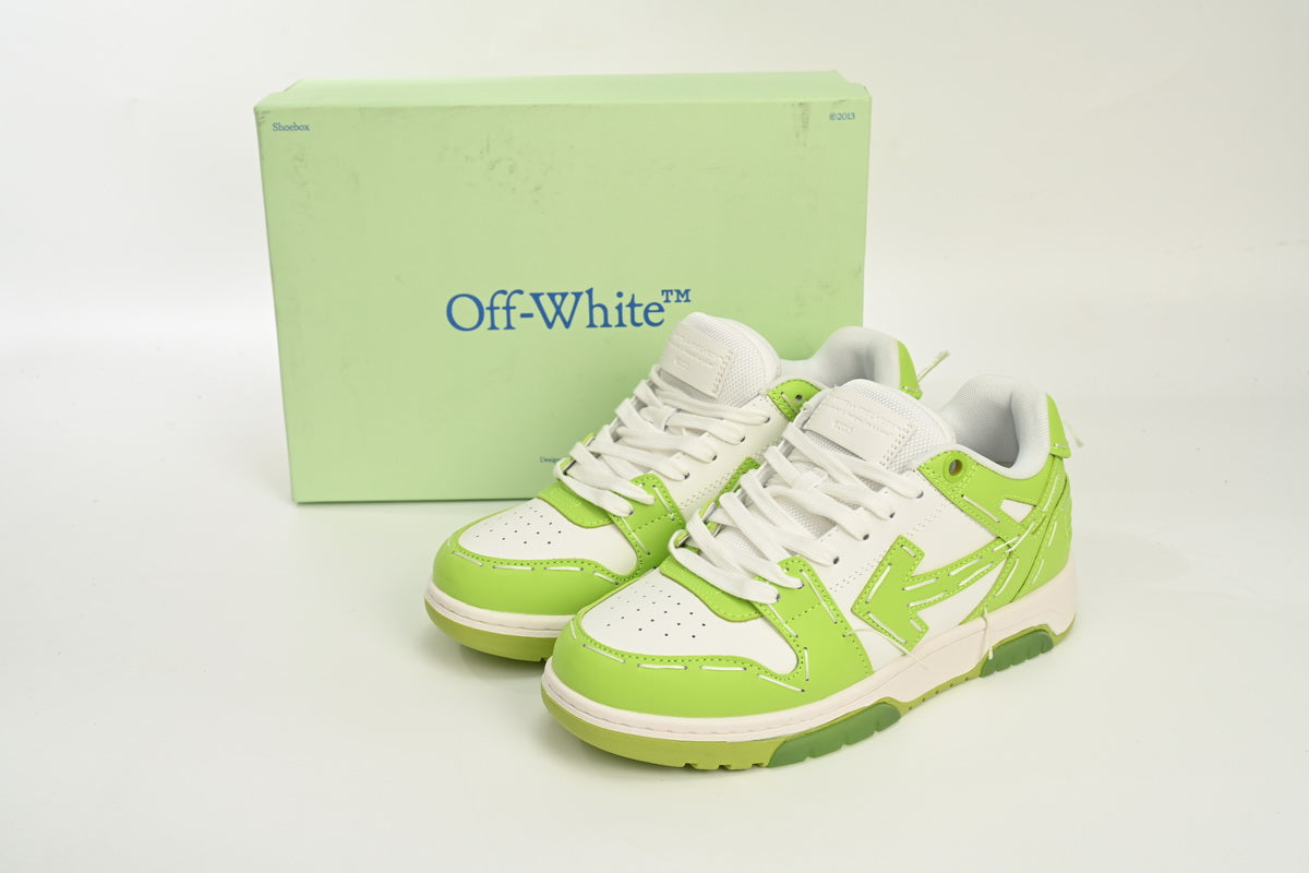Off White Out Of Office Green and White