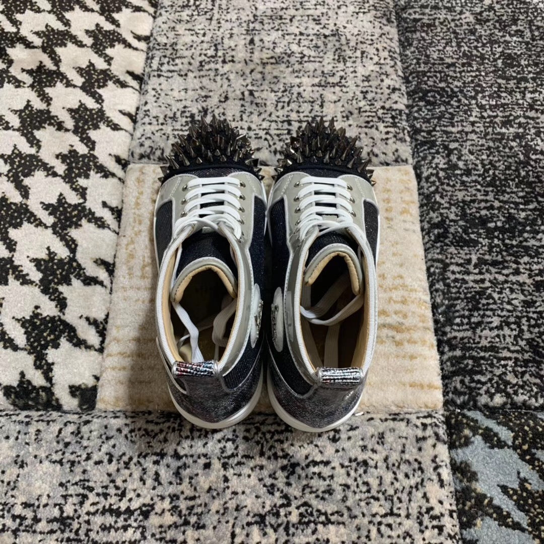 Christian Louboutin High Blue Silver