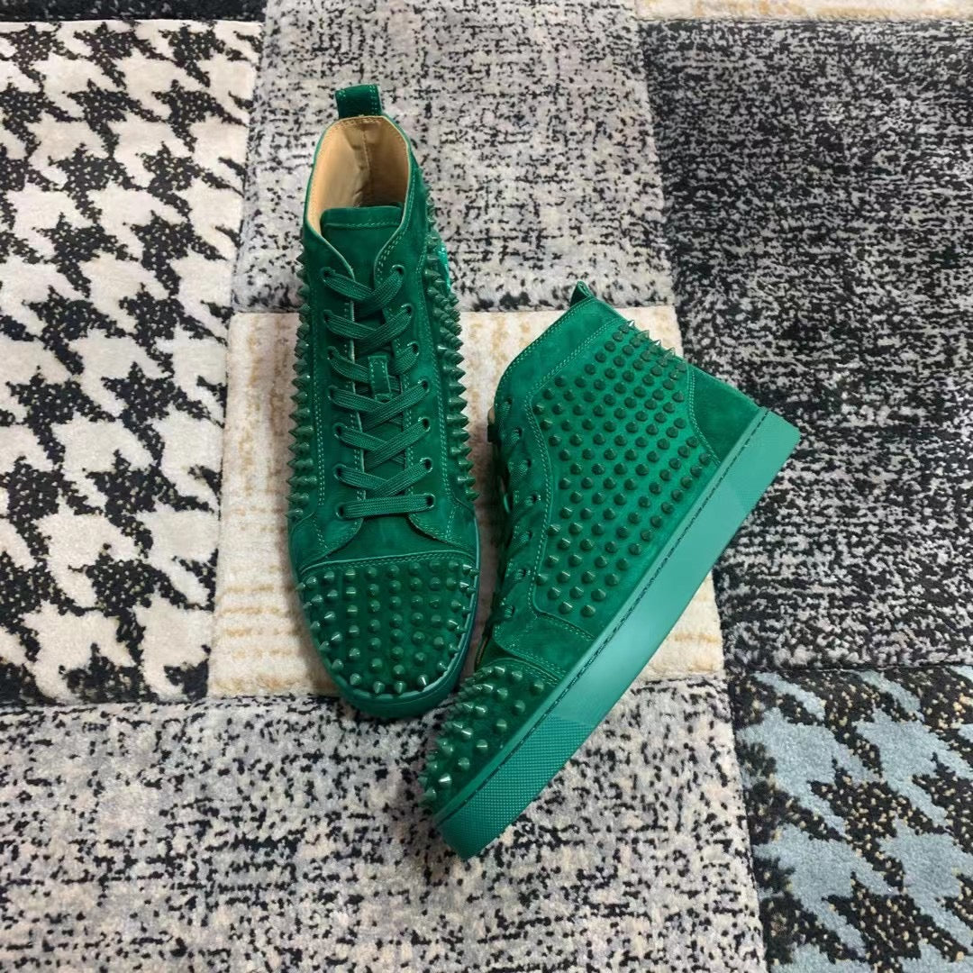 Christian Louboutin Green Velvet High