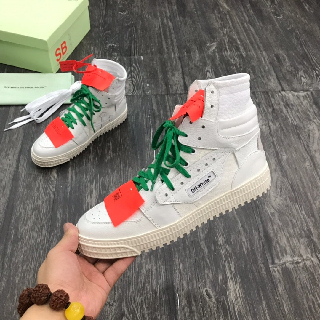 Off White Court 3.0 White Green Laces