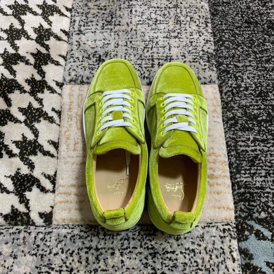 Christian Louboutin Classic Green Velvet Low