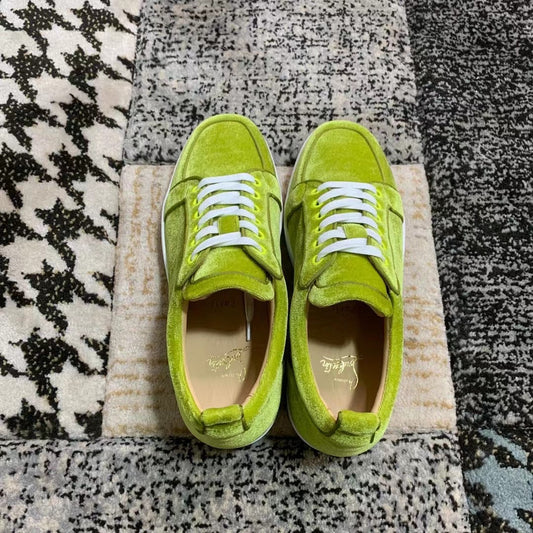 Christian Louboutin Classic Green Velvet Low