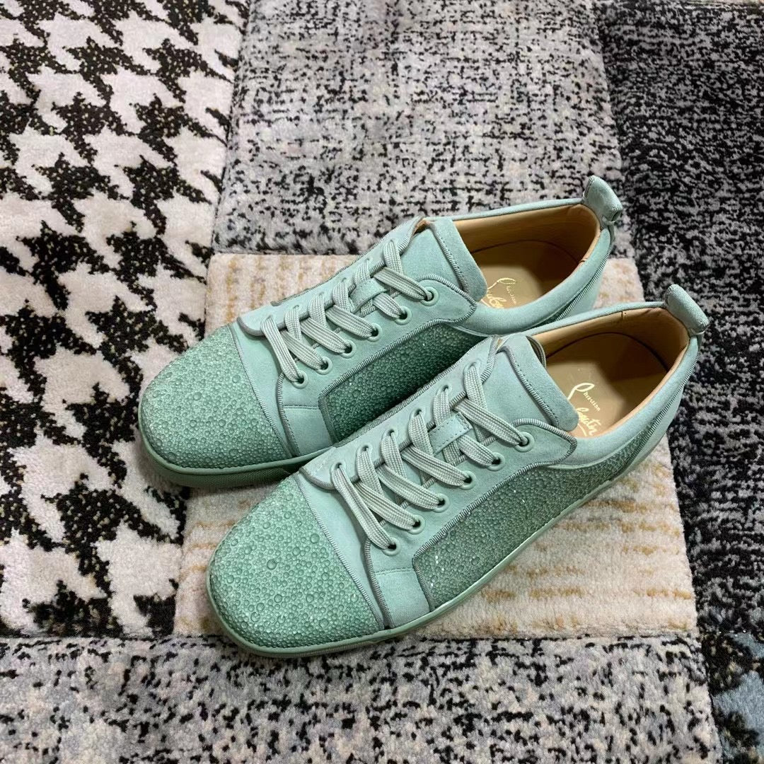 Christian Louboutin Sea Green Diamonds Low