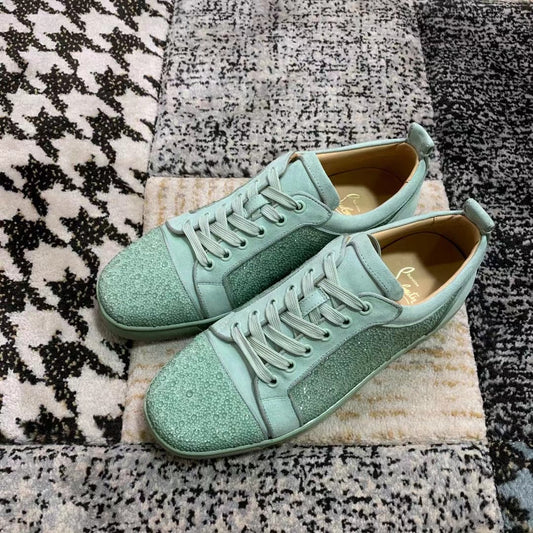 Christian Louboutin Sea Green Diamonds Low