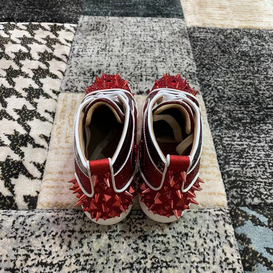 Christian Louboutin Red Diamonds Spikes High
