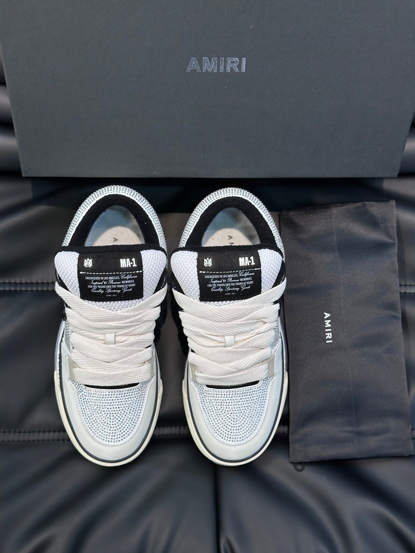 Amiri MA-1 White & Black Diamonds Custom – New Collection!