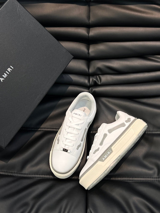 Amiri Grey & White Canvas