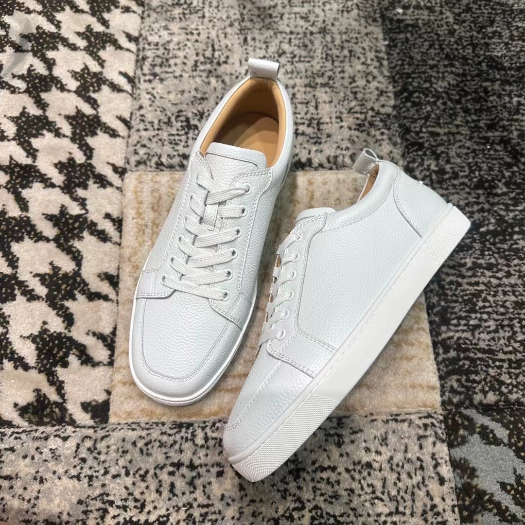 Christian Louboutin White Leather Low