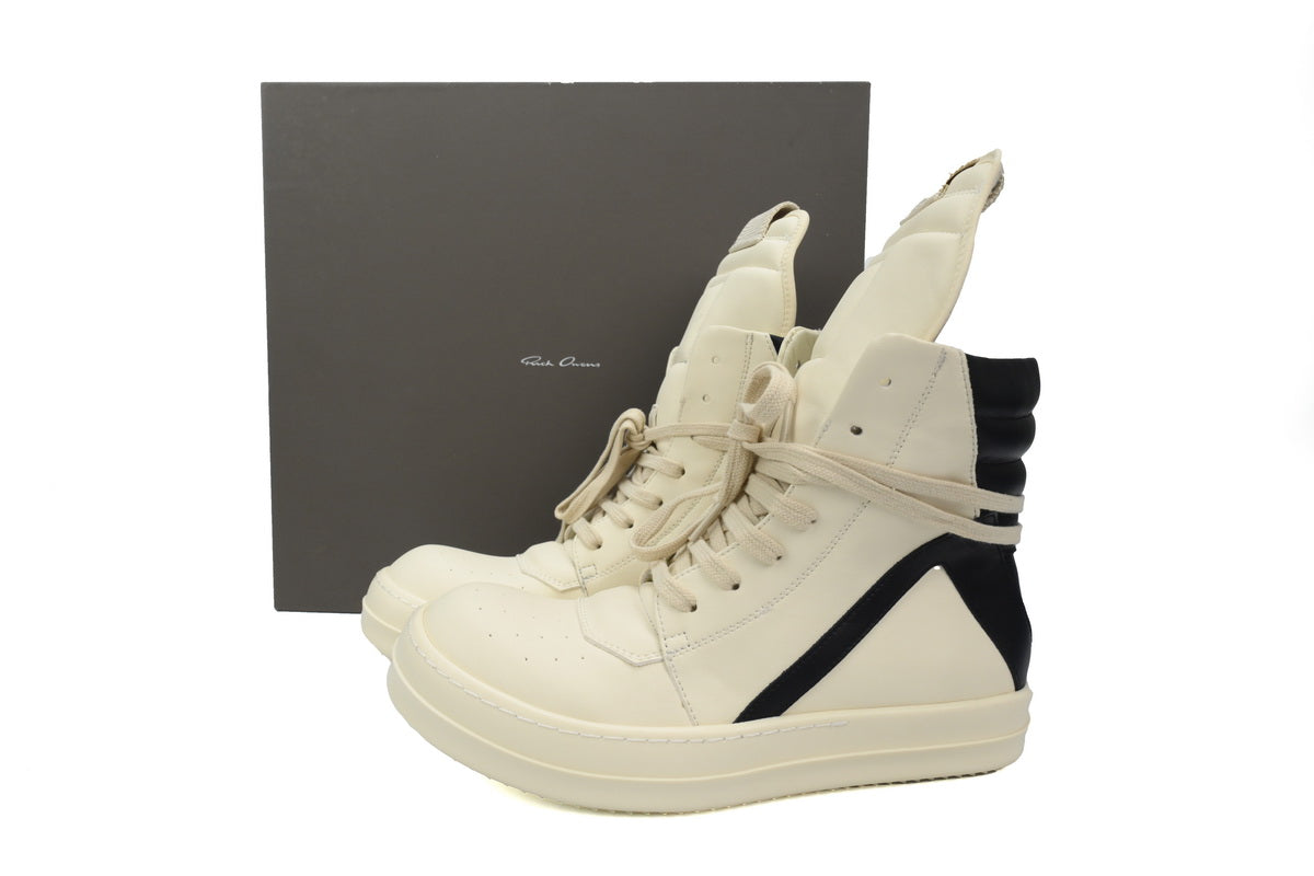 Rick Owens Geobasket Milk Black