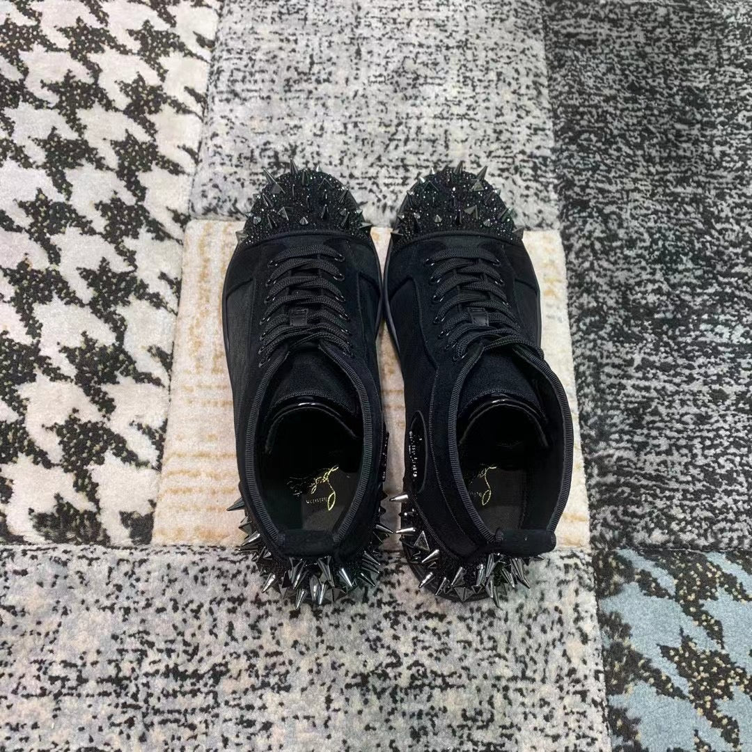 Christian Louboutin Black Spikes High – Luxury