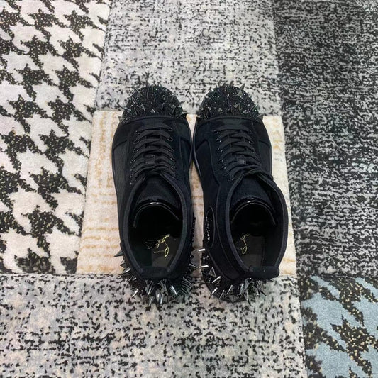 Christian Louboutin Black Spikes High – Luxury