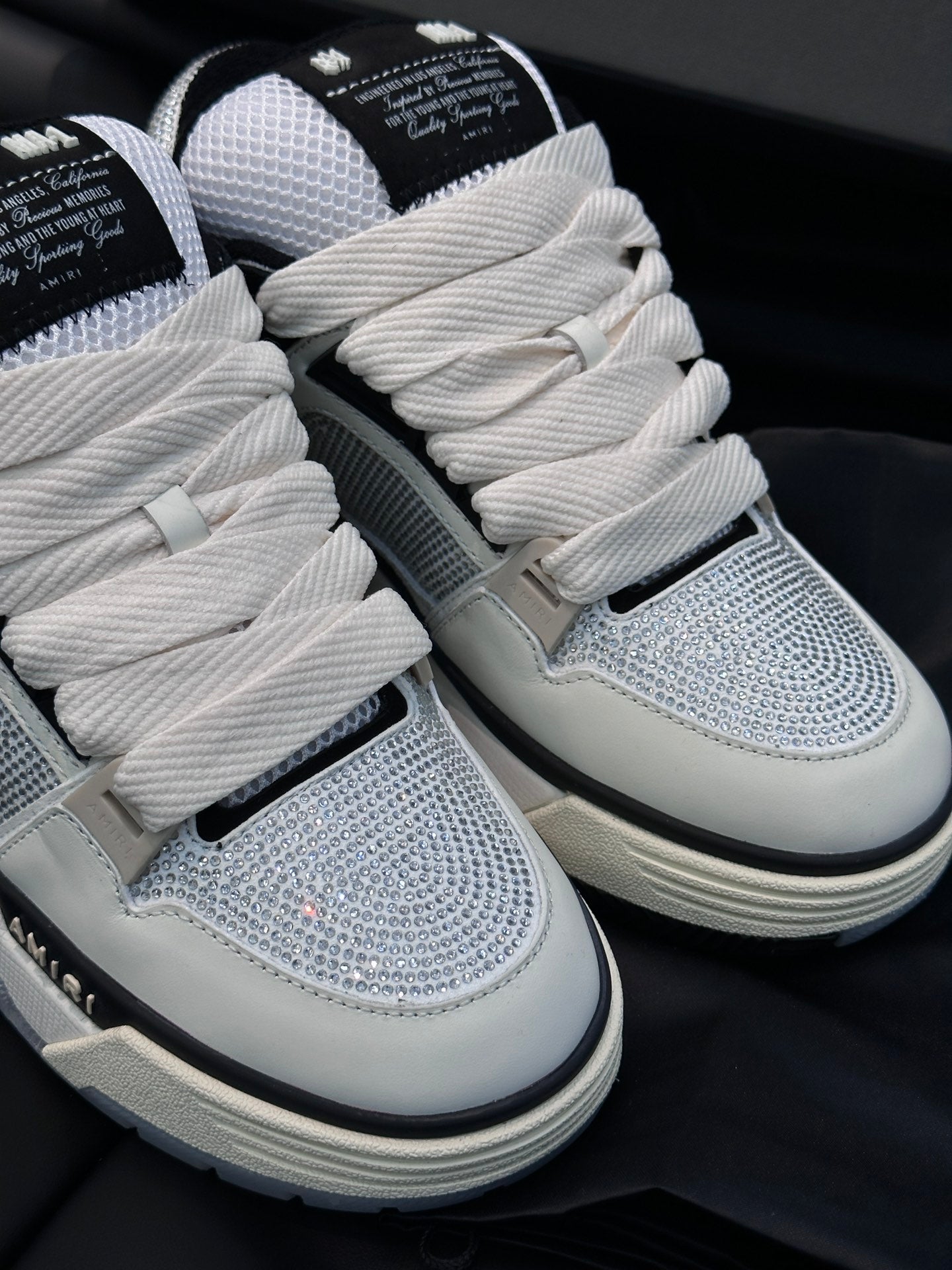 Amiri MA-1 White & Black Diamonds Custom – New Collection!