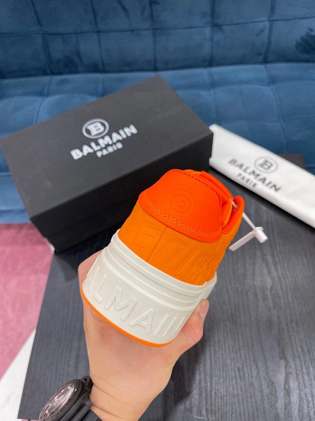 Balmain Casual Leather Orange Pattern