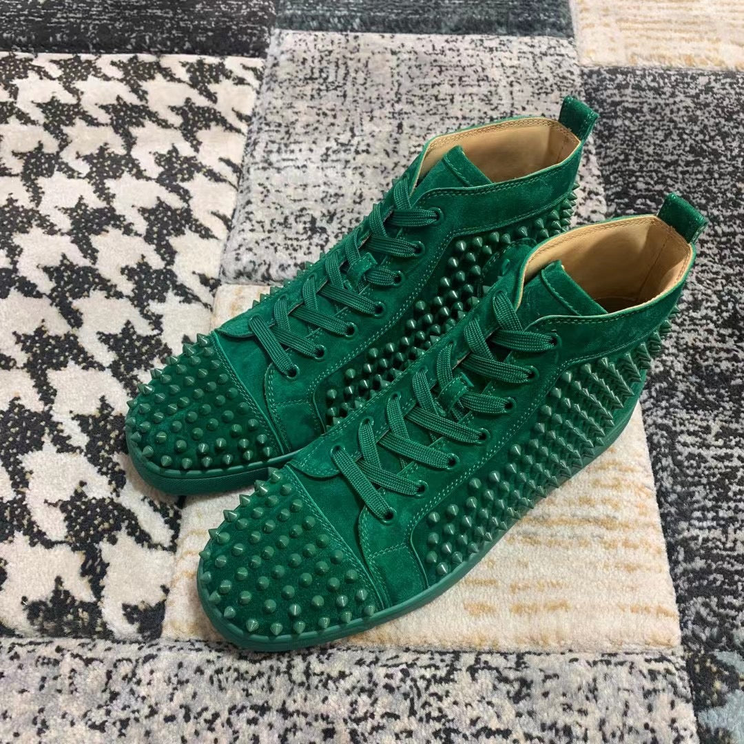 Christian Louboutin Green Velvet High