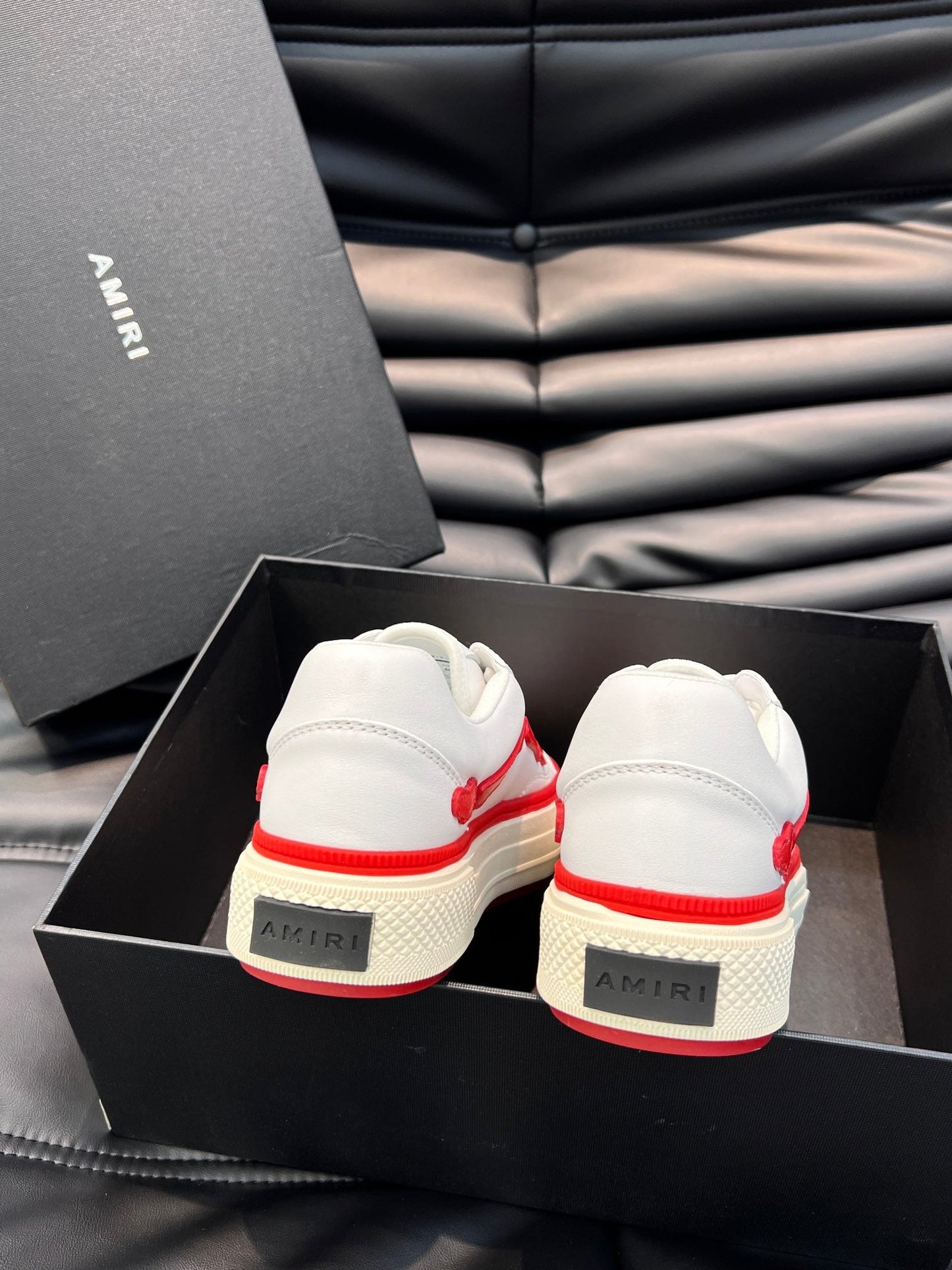 Amiri Red & White Canvas