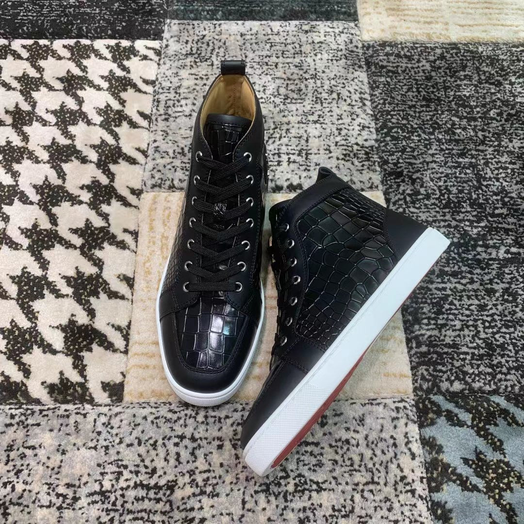 Christian Louboutin Black Snake Skin High