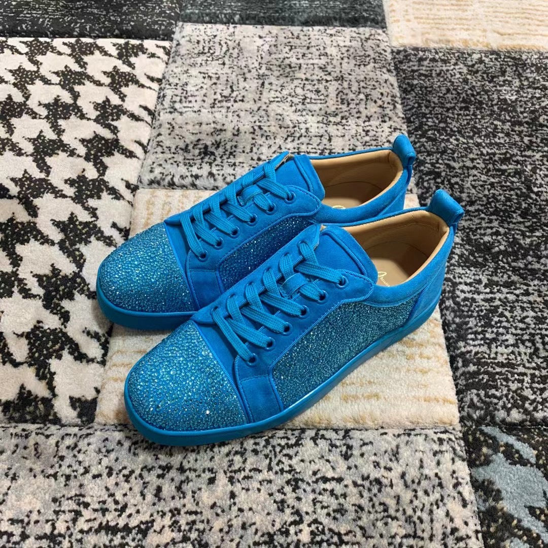 Christian Louboutin Light Blue Diamonds Low