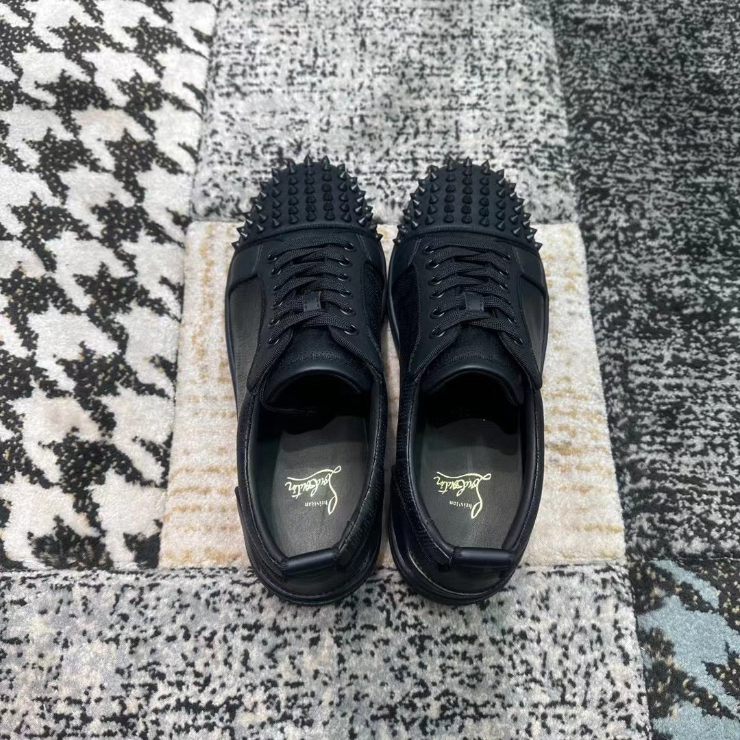 Christian Louboutin Black Spikes Low