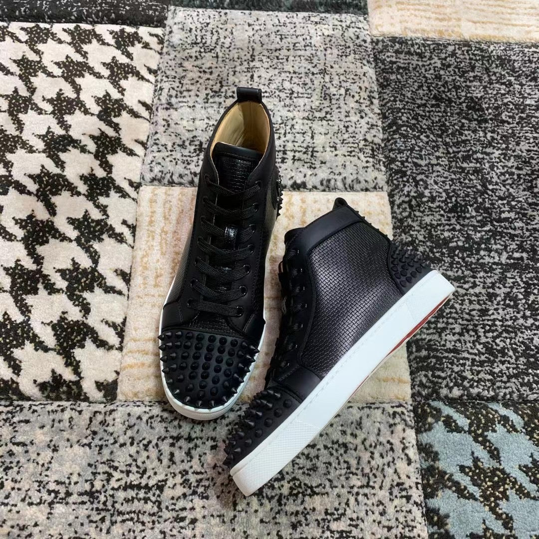 Christian Louboutin Full Black Spikes High