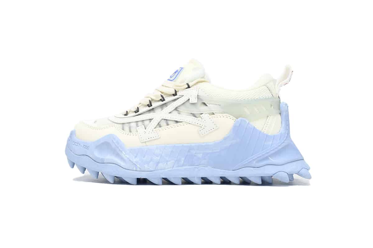 Off White Odsy 1000 White & Baby Blue Sole
