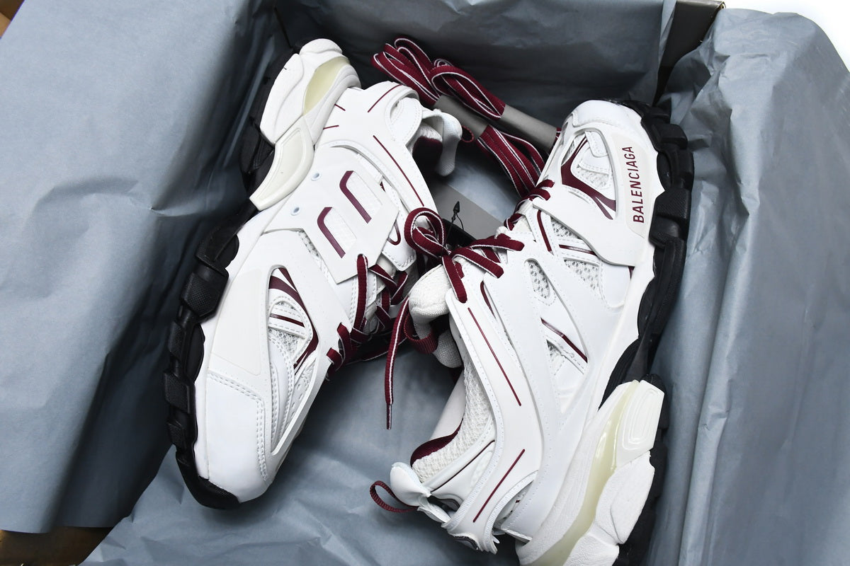 Balenciaga Track White Claret Red