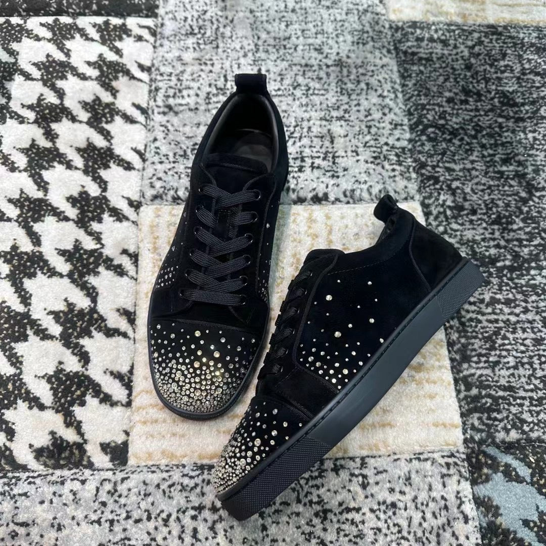 Christian Louboutin Black / Silver Diamonds