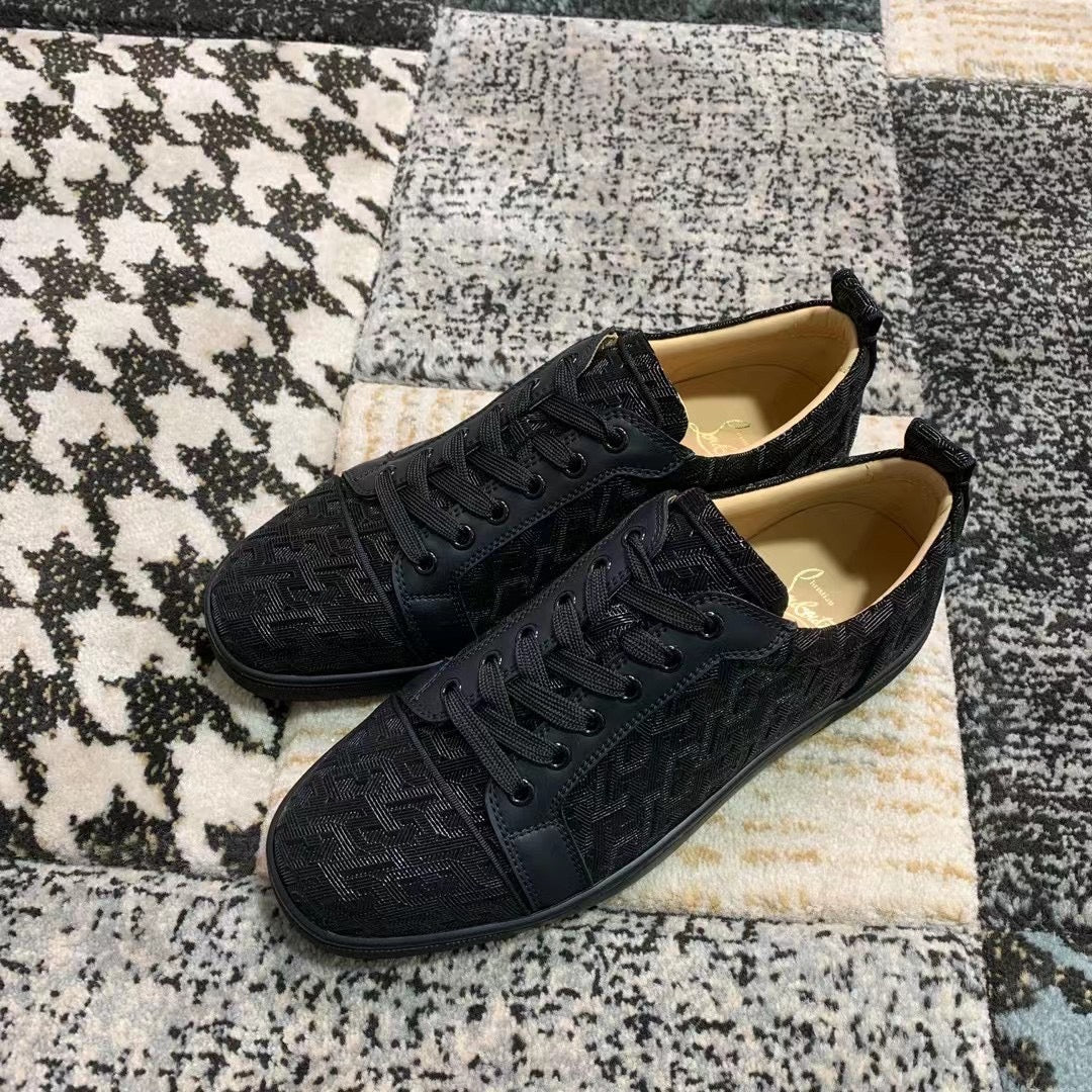 Christian Louboutin Classic Black Pattern Low