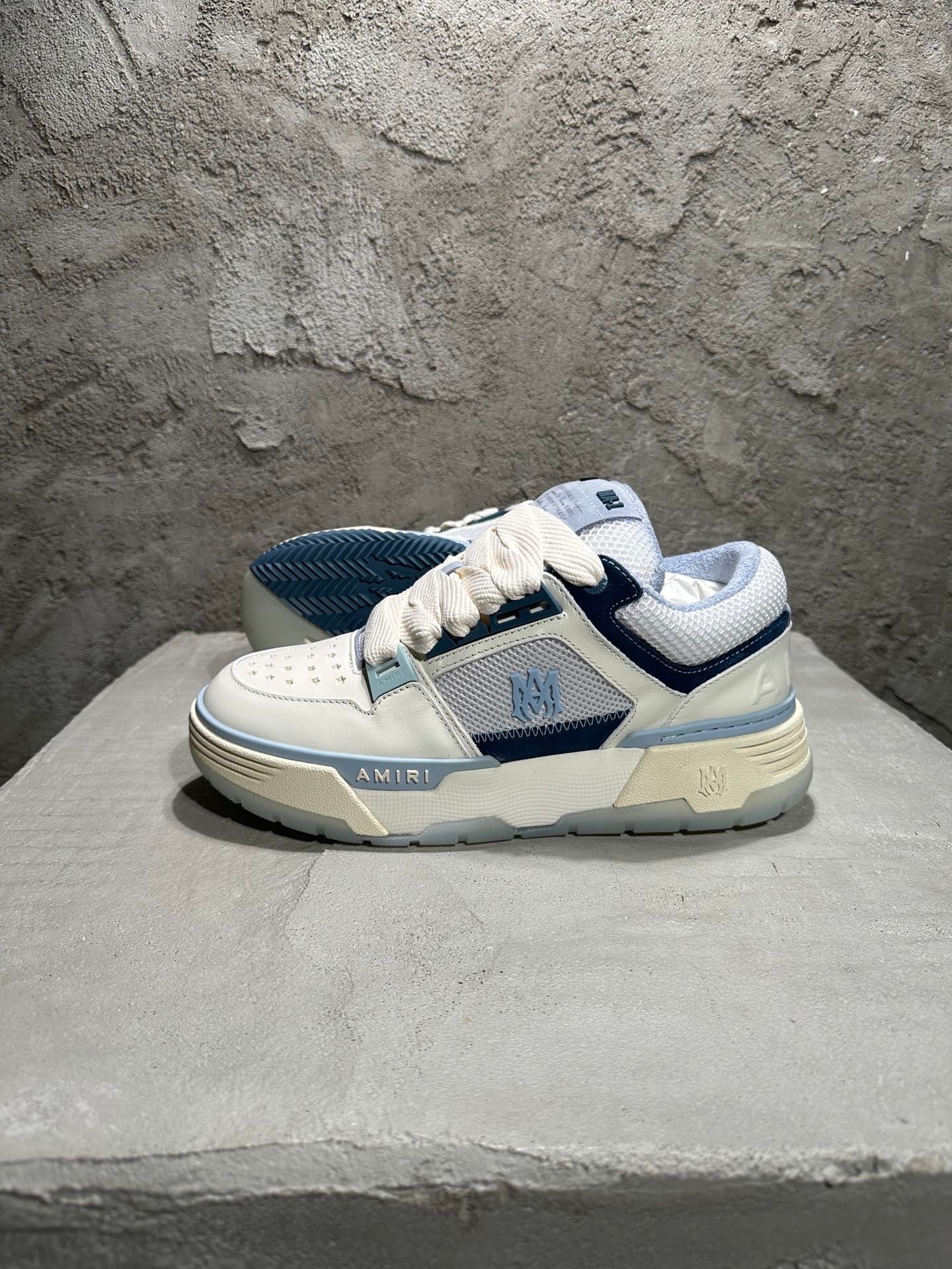 Amiri MA-1 White & Blue