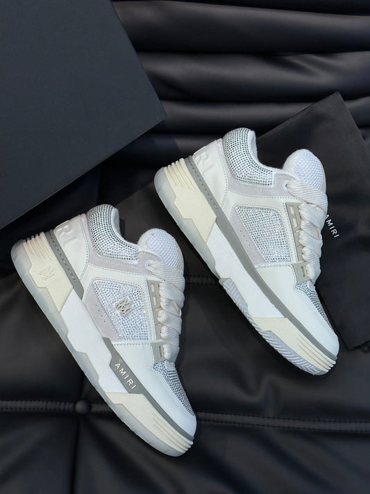 Amiri MA-1 White & Gray Diamonds Custom – New Collection!
