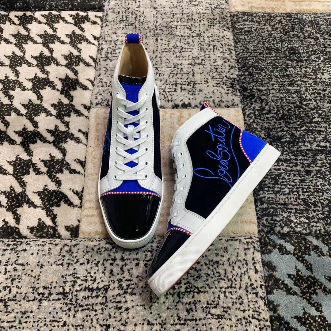 Christian Louboutin High Blue White