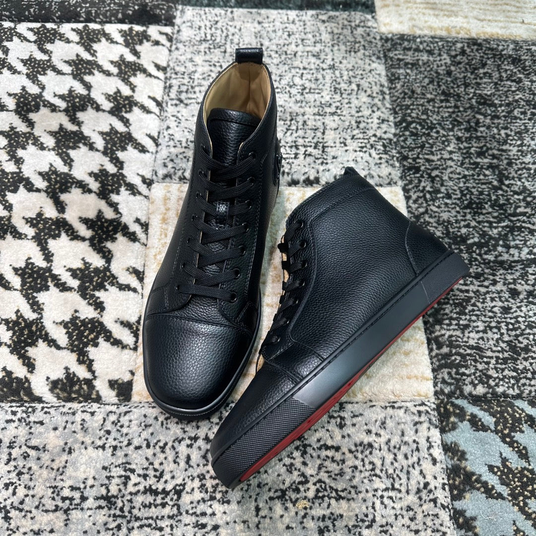 Christian Louboutin Black Leather High