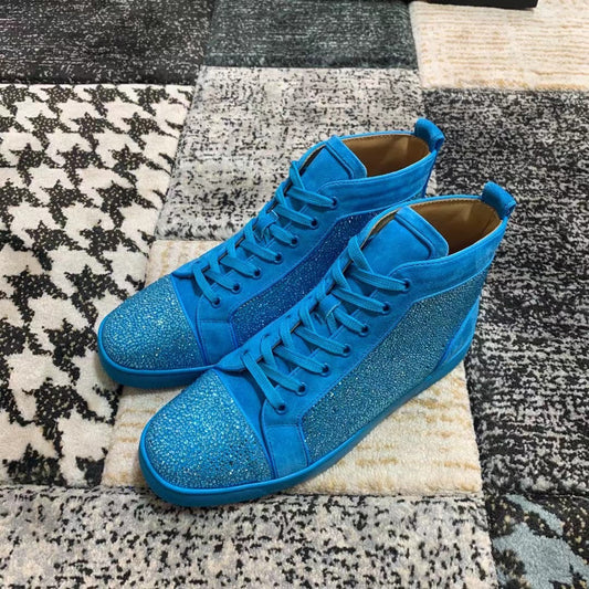 Christian Louboutin Light Blue Diamonds High