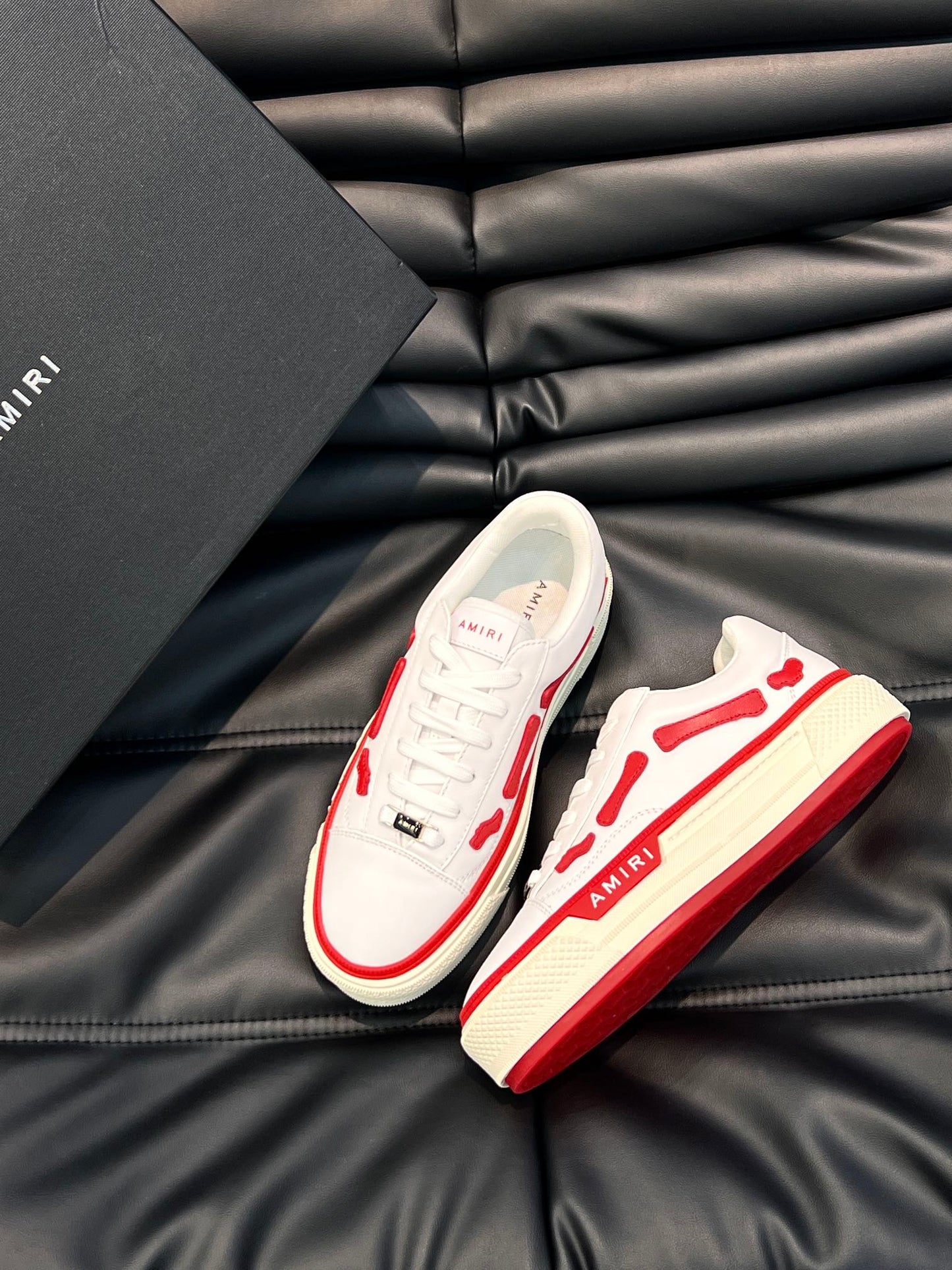 Amiri Red & White Canvas