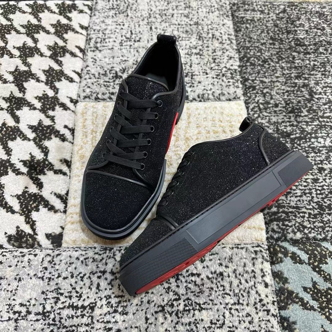 Christian Louboutin Black Shiny Low